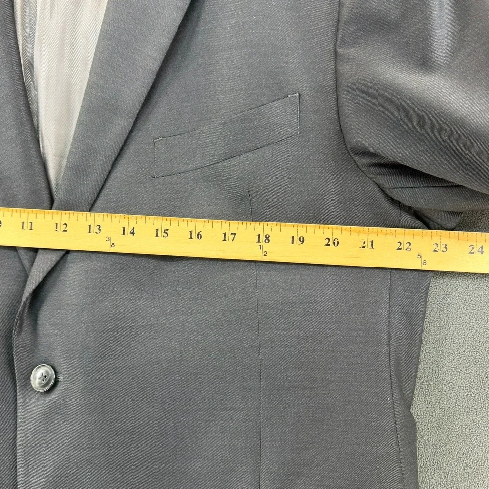 Joseph Abboud Ermenegildo Zegna Wool Blazer Mens 48S Custom Gray Sport Coat 1402